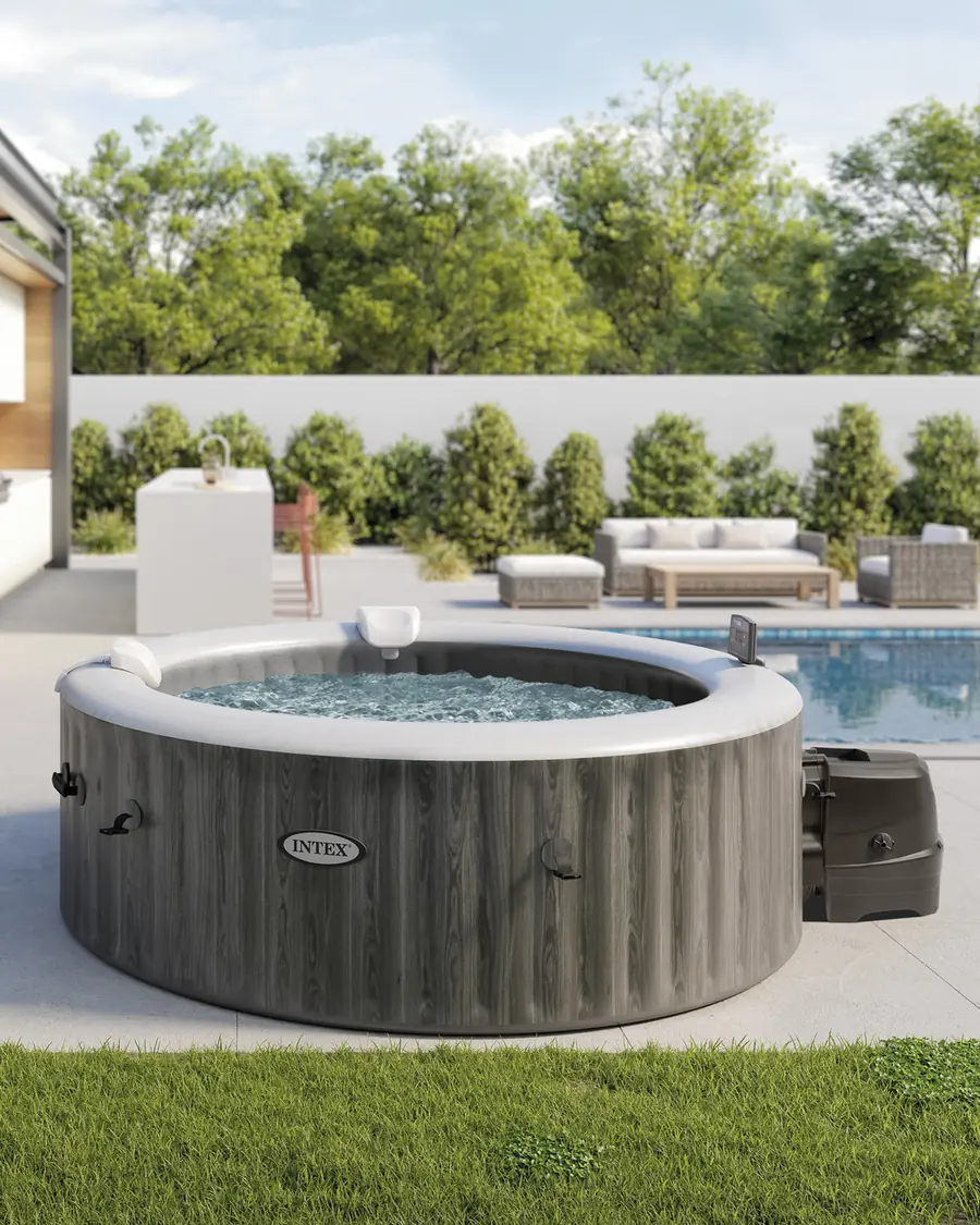 Intex PureSpa Greywood Deluxe 6-person hot tub, view 2