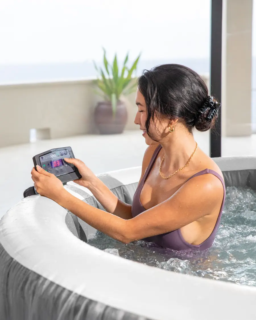 Intex PureSpa Greywood Deluxe 6-person hot tub, view 6